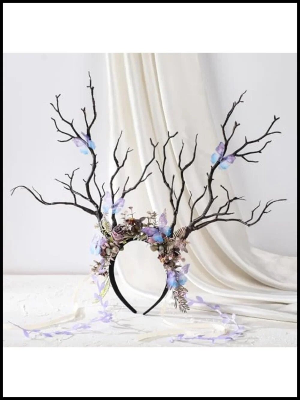 Fairy Woodland Flower Branch Headband Antler Headpiece